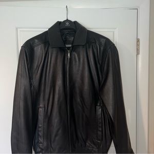 Roundtree and Yorke genuine leather jacket black